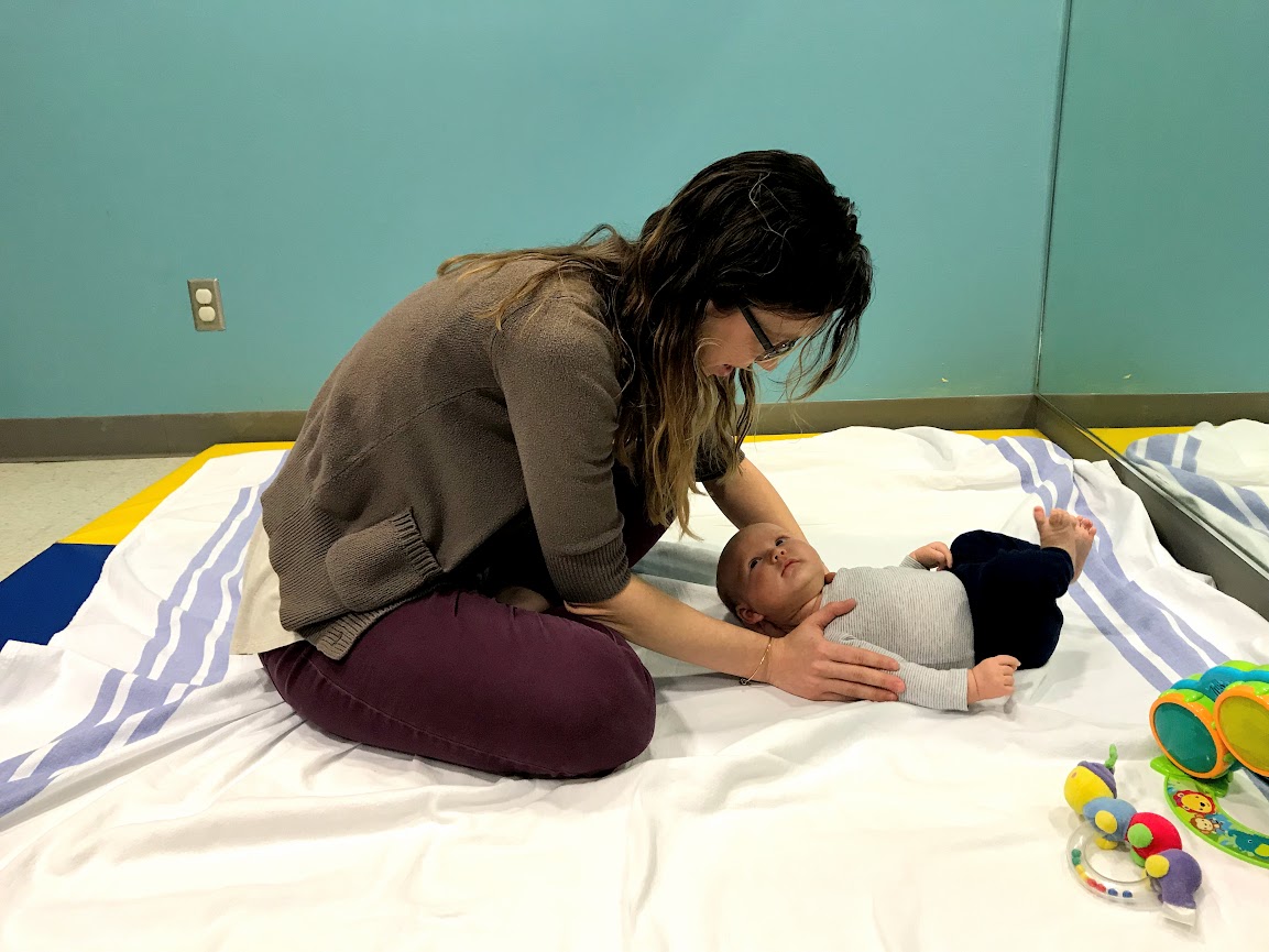 Image of Taylor Physical Therapy's therapist with peds patient Physical Therapist Kristin Kahler