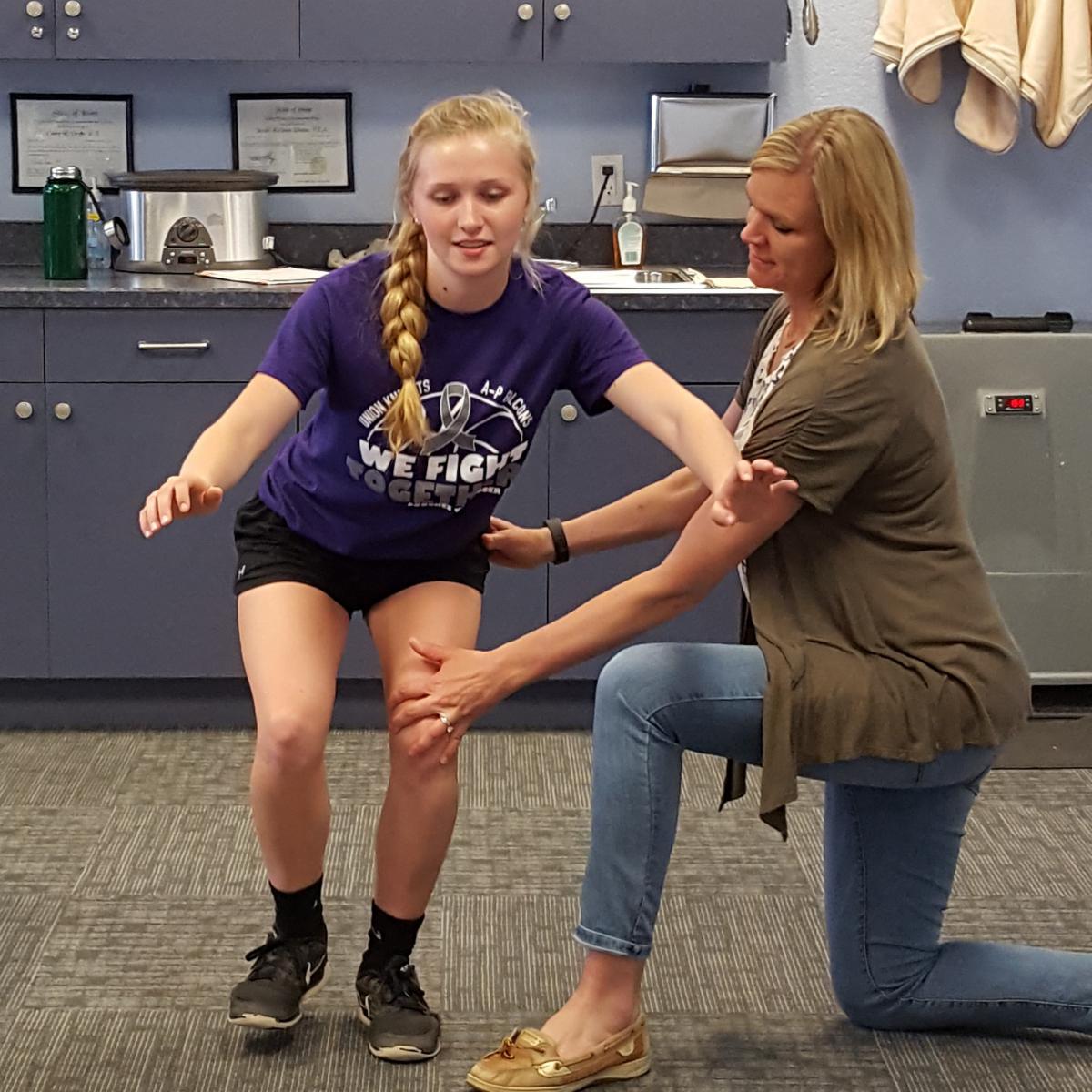 Image of patient doing orthopedic exercises for physical therapy Orthopedics Image
